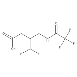 4,4-Difluoro-3-[(trifluoroacetamido)methyl]butanoic acid Structure