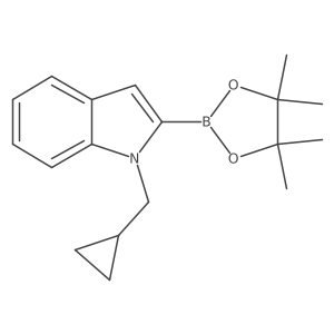1-(Cyclopropylmethyl)-2-(4,4,5,5-tetramethyl-1,3,2-dioxaborolan-2-yl)indole结构式