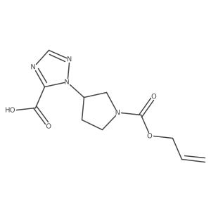 1-{1-[(prop-2-en-1-yloxy)carbonyl]pyrrolidin-3-yl}-1H-1,2,4-triazole-5-carboxylic acid Structure