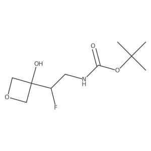 Tert-butyl (2-fluoro-2-(3-hydroxyoxetan-3-YL)ethyl)carbamate结构式