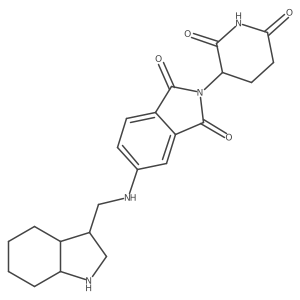 2-(2,6-dioxopiperidin-3-yl)-5-{[(octahydro-1H-indol-3-yl)methyl]amino}-2,3-dihydro-1H-isoindole-1,3-dione Structure