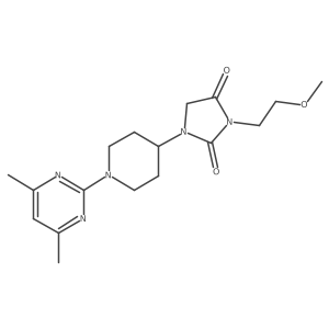 1-[1-(4,6-Dimethylpyrimidin-2-yl)piperidin-4-yl]-3-(2-methoxyethyl)imidazolidine-2,4-dione结构式