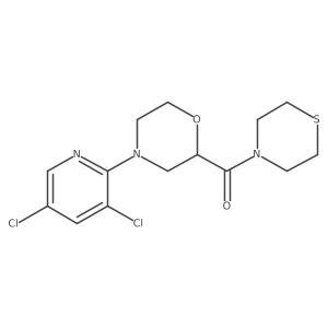 4-(3,5-Dichloropyridin-2-yl)-2-(thiomorpholine-4-carbonyl)morpholine结构式
