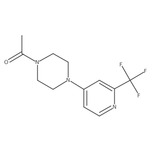1-{4-[2-(Trifluoromethyl)pyridin-4-yl]piperazin-1-yl}ethan-1-one结构式