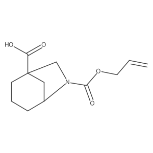6-[(Prop-2-en-1-yloxy)carbonyl]-6-azabicyclo[3.2.1]octane-1-carboxylic acid结构式