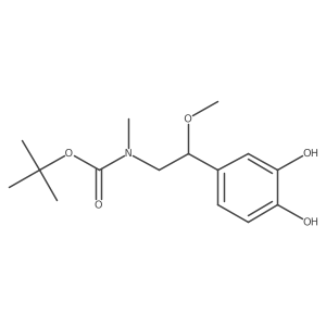tert-butyl N-[2-(3,4-dihydroxyphenyl)-2-methoxyethyl]-N-methylcarbamate结构式