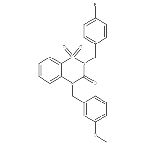 2-[(4-Fluorophenyl)methyl]-4-[(3-methoxyphenyl)methyl]-1,1-dioxo-1lambda6,2,4-benzothiadiazin-3-one Structure