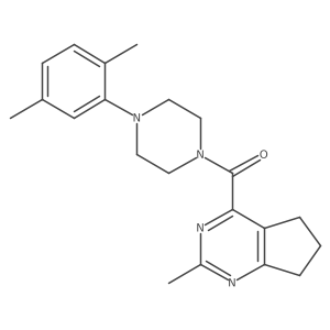 1-(2,5-dimethylphenyl)-4-{2-methyl-5H,6H,7H-cyclopenta[d]pyrimidine-4-carbonyl}piperazine Structure