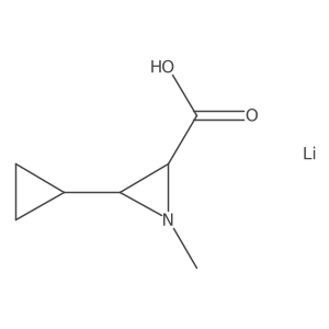Lithium(2R,3R)-3-cyclopropyl-1-methylaziridine-2-carboxylate结构式
