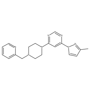4-(3-methyl-1H-pyrazol-1-yl)-6-{4-[(pyridin-2-yl)methyl]piperazin-1-yl}pyrimidine结构式