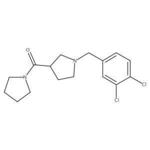 1-[(3,4-Dichlorophenyl)methyl]-3-(pyrrolidine-1-carbonyl)pyrrolidine结构式