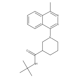 N-tert-butyl-1-(4-methylphthalazin-1-yl)piperidine-3-carboxamide结构式
