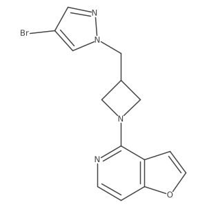 4-bromo-1-[(1-{furo[3,2-c]pyridin-4-yl}azetidin-3-yl)methyl]-1H-pyrazole结构式