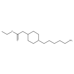 Ethyl 2-(1-(5-aminopentyl)piperidin-4-yl)acetate结构式