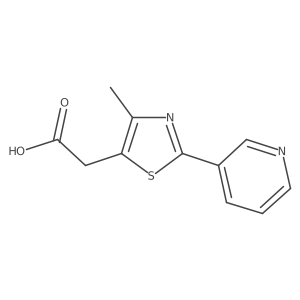5-Thiazoleacetic acid, 4-methyl-2-(3-pyridinyl)- Structure