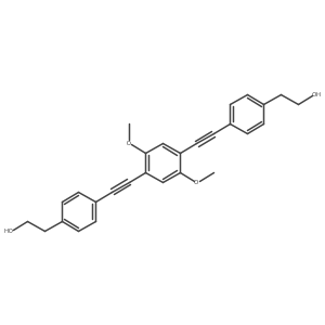 Benzeneethanol, 4,4a(2)-[(2,5-dimethoxy-1,4-phenylene)di-2,1-ethynediyl]bis-结构式
