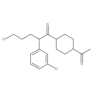 1-acetyl-N-(3-chlorophenyl)-N-(3-chloropropyl)-4-piperidinecarboxamide结构式