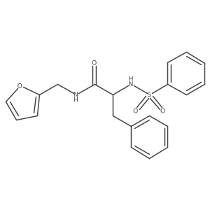 (I+/-S)-N-(2-Furanylmethyl)-I+/--[(phenylsulfonyl)amino]benzenepropanamide Structure