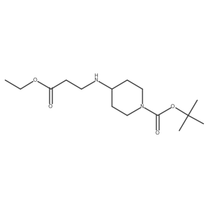 Ethyl 3-(1-tert-butoxycarbonyl-4-piperidyl)aminopropionate Structure