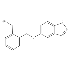 2-[(1H-indazol-5-yloxy)methyl]benzyl-amine Structure
