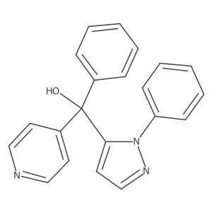 I+/--Phenyl-I+/--(1-phenyl-1H-pyrazol-5-yl)-4-pyridinemethanol结构式