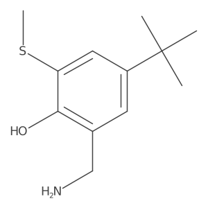 2-(Aminomethyl)-4-tert-butyl-6-methylsulfanylphenol Structure
