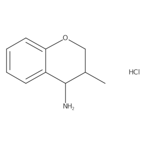 3-methyl-3,4-dihydro-2H-1-benzopyran-4-amine hydrochloride Structure
