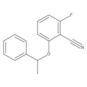 Benzonitrile, 2-fluoro-6-[(1S)-1-phenylethoxy]- Structure