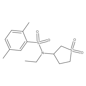 N-(1,1-dioxo-1lambda6-thiolan-3-yl)-N-ethyl-2,5-dimethylbenzene-1-sulfonamide结构式