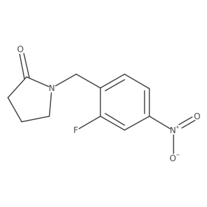 1-[(2-Fluoro-4-nitrophenyl)methyl]pyrrolidin-2-one结构式