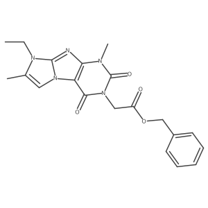 benzyl 2-(8-ethyl-1,7-dimethyl-2,4-dioxo-1H-imidazo[2,1-f]purin-3(2H,4H,8H)-yl)acetate Structure