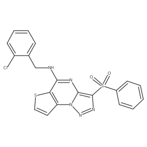 N-(2-chlorobenzyl)-3-(phenylsulfonyl)thieno[2,3-e][1,2,3]triazolo[1,5-a]pyrimidin-5-amine Structure