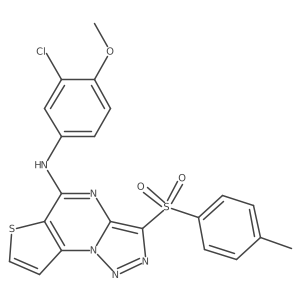 N-(3-chloro-4-methoxyphenyl)-3-[(4-methylphenyl)sulfonyl]thieno[2,3-e][1,2,3]triazolo[1,5-a]pyrimidin-5-amine结构式