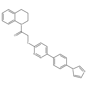 2-((6-(4-(1H-imidazol-1-yl)phenyl)pyridazin-3-yl)thio)-1-(3,4-dihydroquinolin-1(2H)-yl)ethanone结构式