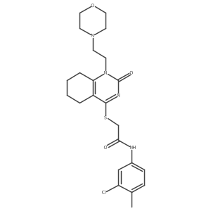 N-(3-chloro-4-methylphenyl)-2-((1-(2-morpholinoethyl)-2-oxo-1,2,5,6,7,8-hexahydroquinazolin-4-yl)thio)acetamide Structure