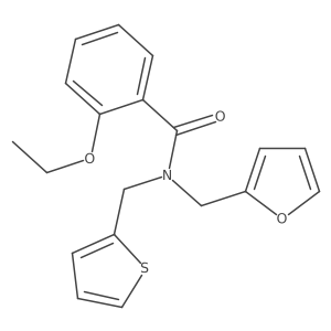 2-ethoxy-N-(furan-2-ylmethyl)-N-(thiophen-2-ylmethyl)benzamide Structure