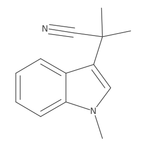 2-Methyl-2-(1-methyl-1H-indol-3-YL)propanenitrile结构式