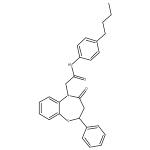 N-(4-butylphenyl)-2-(4-oxo-2-phenyl-3,4-dihydrobenzo[b][1,4]thiazepin-5(2H)-yl)acetamide Structure