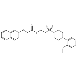 N-(2-{[4-(2-methoxyphenyl)piperazin-1-yl]sulfonyl}ethyl)-2-(naphthalen-2-yloxy)acetamide结构式