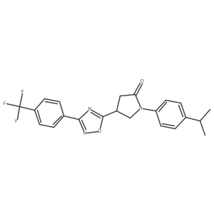 1-(4-Isopropylphenyl)-4-(3-(4-(trifluoromethyl)phenyl)-1,2,4-oxadiazol-5-yl)pyrrolidin-2-one Structure