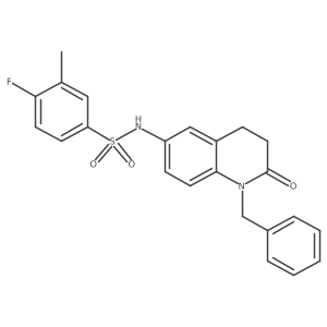 N-(1-benzyl-2-oxo-1,2,3,4-tetrahydroquinolin-6-yl)-4-fluoro-3-methylbenzenesulfonamide Structure