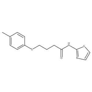N-(thiazol-2-yl)-4-(p-tolylthio)butanamide结构式