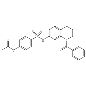 N-{4-[(1-benzoyl-1,2,3,4-tetrahydroquinolin-7-yl)sulfamoyl]phenyl}acetamide结构式
