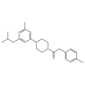 2-(4-Chlorophenyl)-1-(4-(6-isopropoxy-2-methylpyrimidin-4-yl)piperazin-1-yl)ethanone Structure