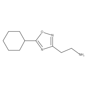 5-Cyclohexyl-1,2,4-oxadiazole-3-ethanamine结构式