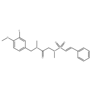 N-[(3-fluoro-4-methoxyphenyl)methyl]-N-methyl-2-(N-methyl2-phenylethenesulfonamido)acetamide Structure