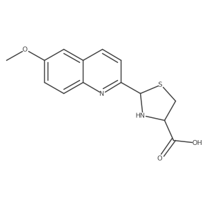 (4R)-2-(6-methoxyquinolin-2-yl)-1,3-thiazolidine-4-carboxylic acid结构式