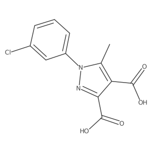 1-(3-chlorophenyl)-5-methyl-1H-pyrazole-3,4-dicarboxylic acid Structure