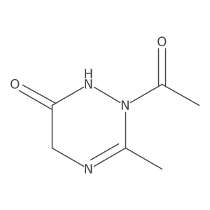 2-Acetyl-3-methyl-1,2-dihydro-1,2,4-triazin-6(5H)-one Structure