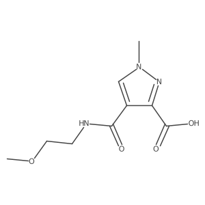4-[[(2-Methoxyethyl)amino]carbonyl]-1-methyl-1H-pyrazole-3-carboxylic acid结构式